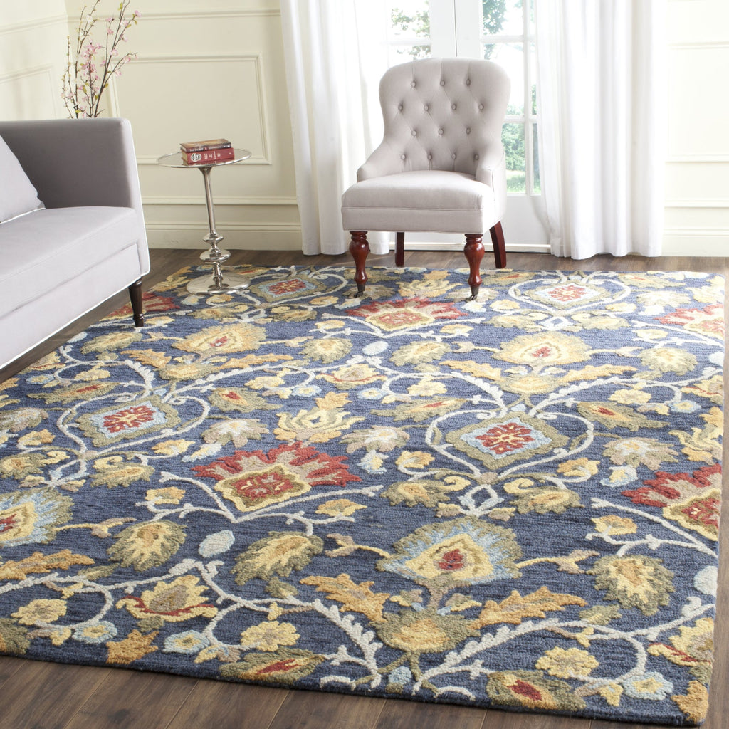 Area Rug, Blossom 402 Navy Multi for Living Rooms, Bedrooms and Entryways, 16 Size Options image 10