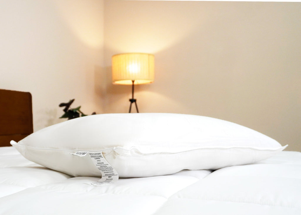 Bed Pillow, White Duck Down & Feather 75% Feather 25% Down, Machine-Washable Care for Sleeping, Reading and Bedroom Comfort, 3 Size Options image 10