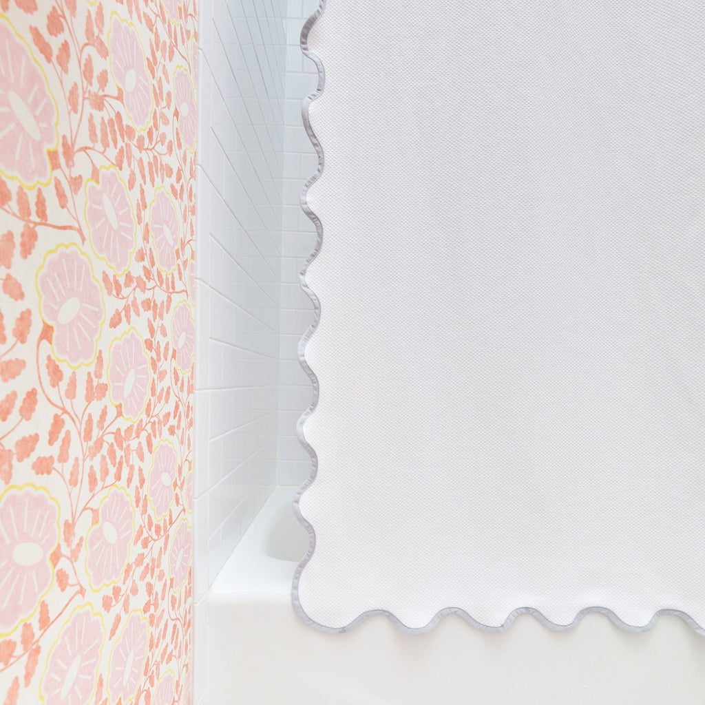 Shower Curtain, Scallop for Shower Areas, Bathroom Privacy and Everyday Bath Decor, 2 Sizes and 2 Colors image 10