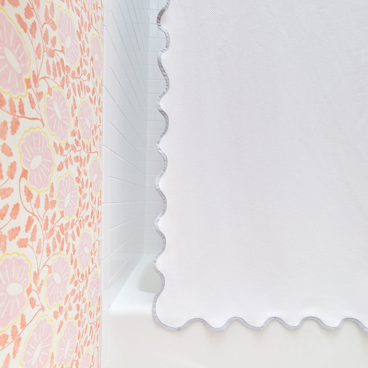 Shower Curtain, Scallop for Shower Areas, Bathroom Privacy and Everyday Bath Decor, 2 Sizes and 2 Colors image 10