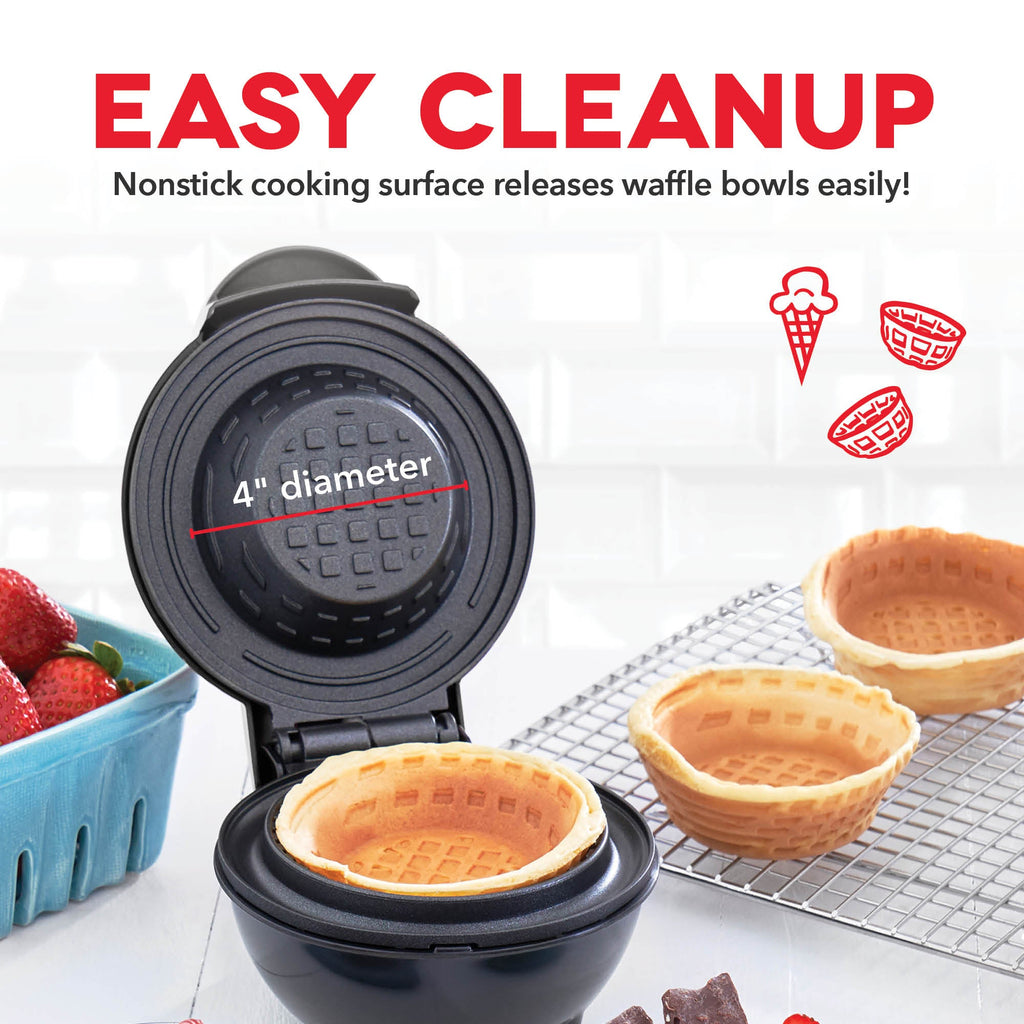 Dinnerware, Mini Waffle Bowl Maker, Non-Slip Design for Family Dining, Serving and Entertaining, 3 Color Options image 10