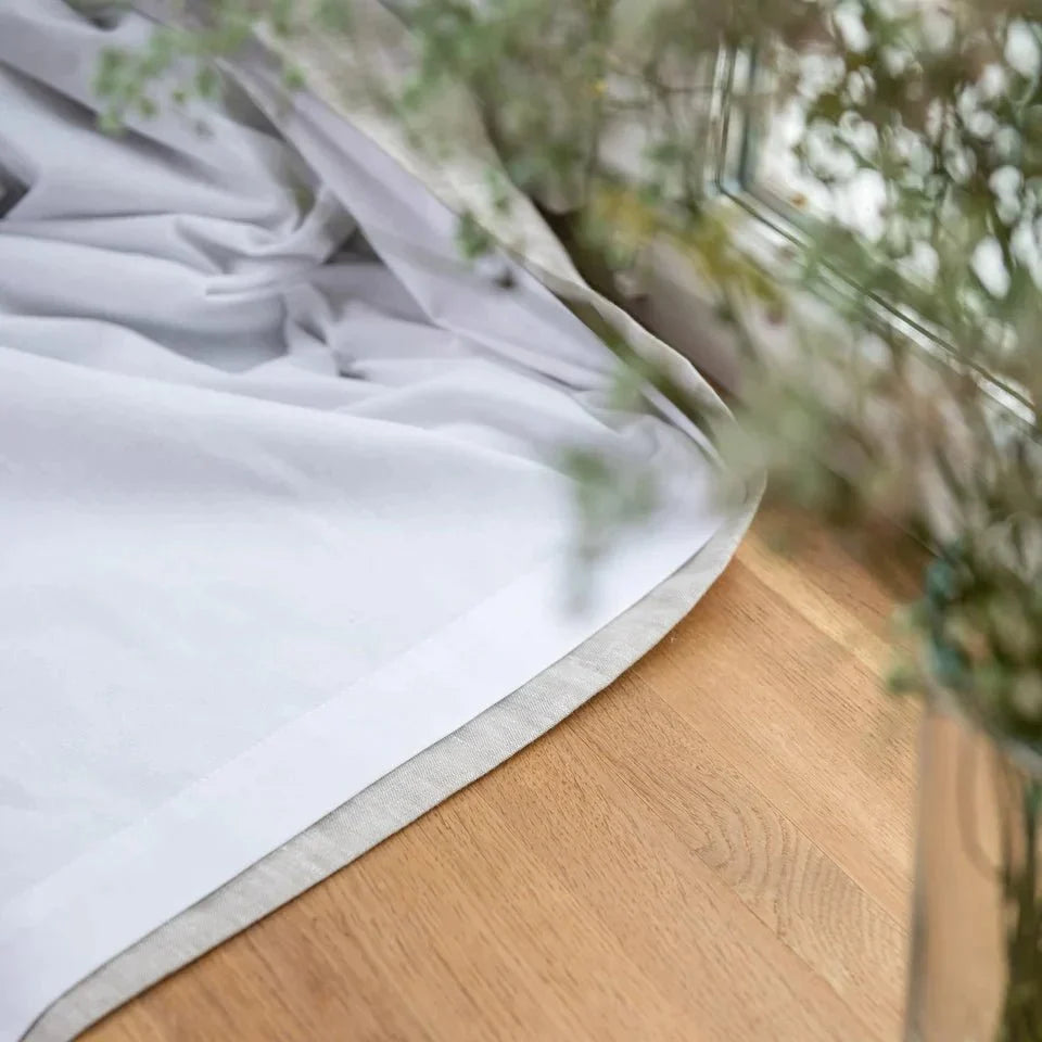 Window Curtain, Ruffled Linen Panel Natural Flax Cotton Lined for Windows, Room Styling and Everyday Privacy, 9 Size Options image 11