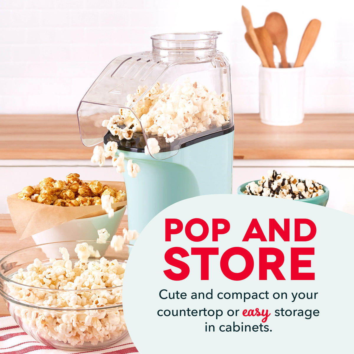 Stovetop Popcorn Popper, Fresh Pop Maker, Non-Slip Design for Stovetop Popping, Family Treats and Home Kitchens, 6 Color Options image 11
