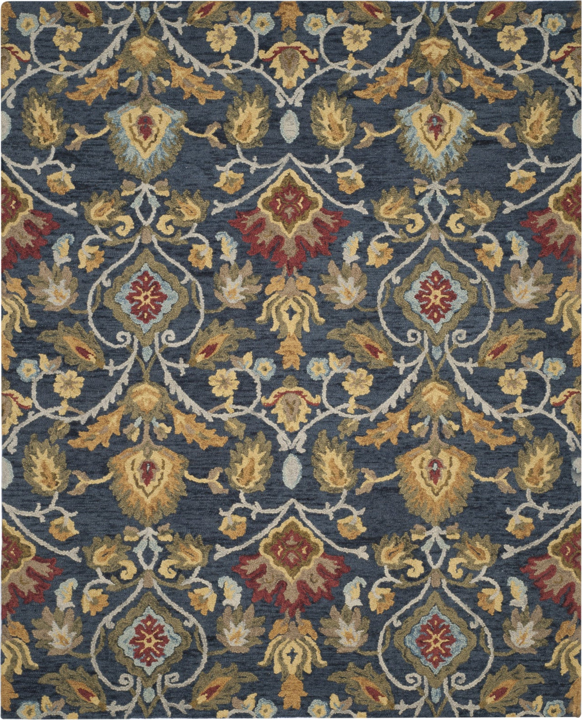 Area Rug, Blossom 402 Navy Multi for Living Rooms, Bedrooms and Entryways, 16 Size Options image 11