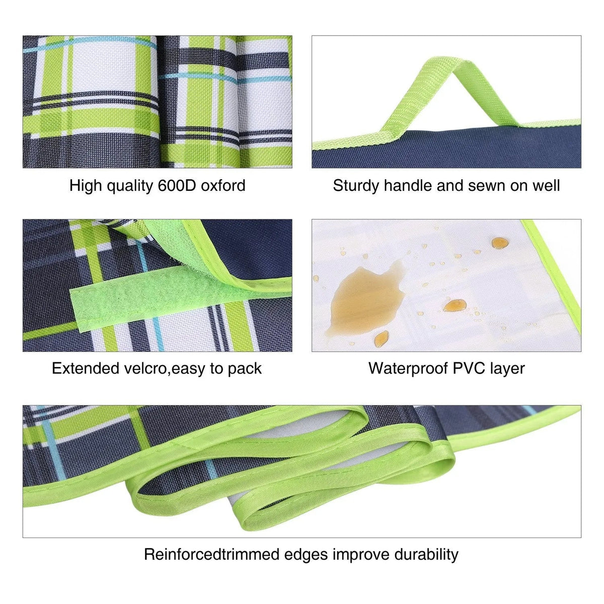 Cozy Throw Blanket, Extra Large Picnic Waterproof Sandproof, Lightweight Design for Sofas, Beds and Relaxing at Home, 2 Sizes and 2 Colors image 11