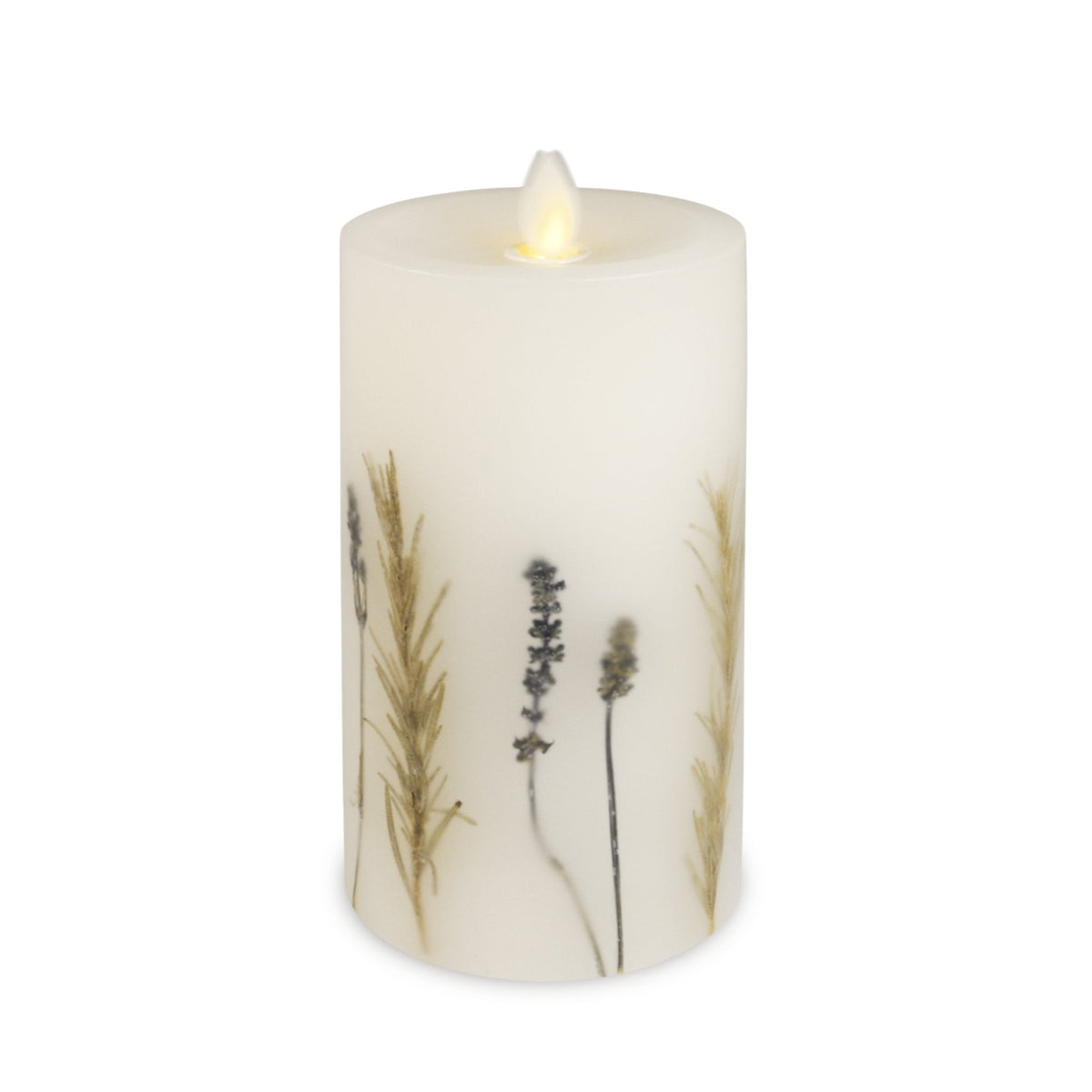 Decorative Candle, Flameless Embedded Lavender & Rosemary Pillar for Living Rooms, Bedrooms and Relaxing Evenings, 2 Size Options image 11
