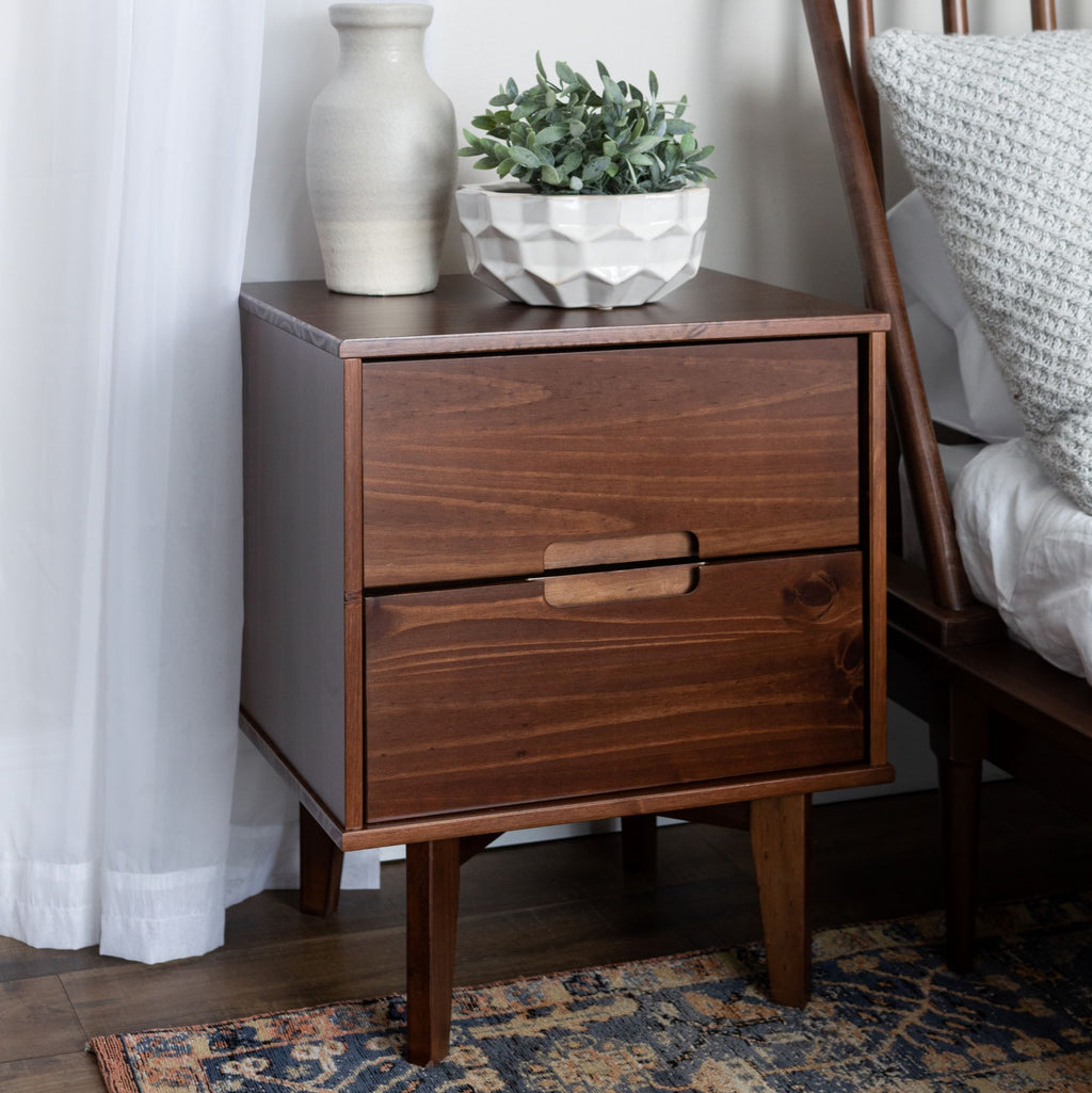 Nightstand, Sloane Mid Century Modern Solid Wood, Lightweight Design for Bedside Storage, Bedroom Organization and Guest Rooms image 11