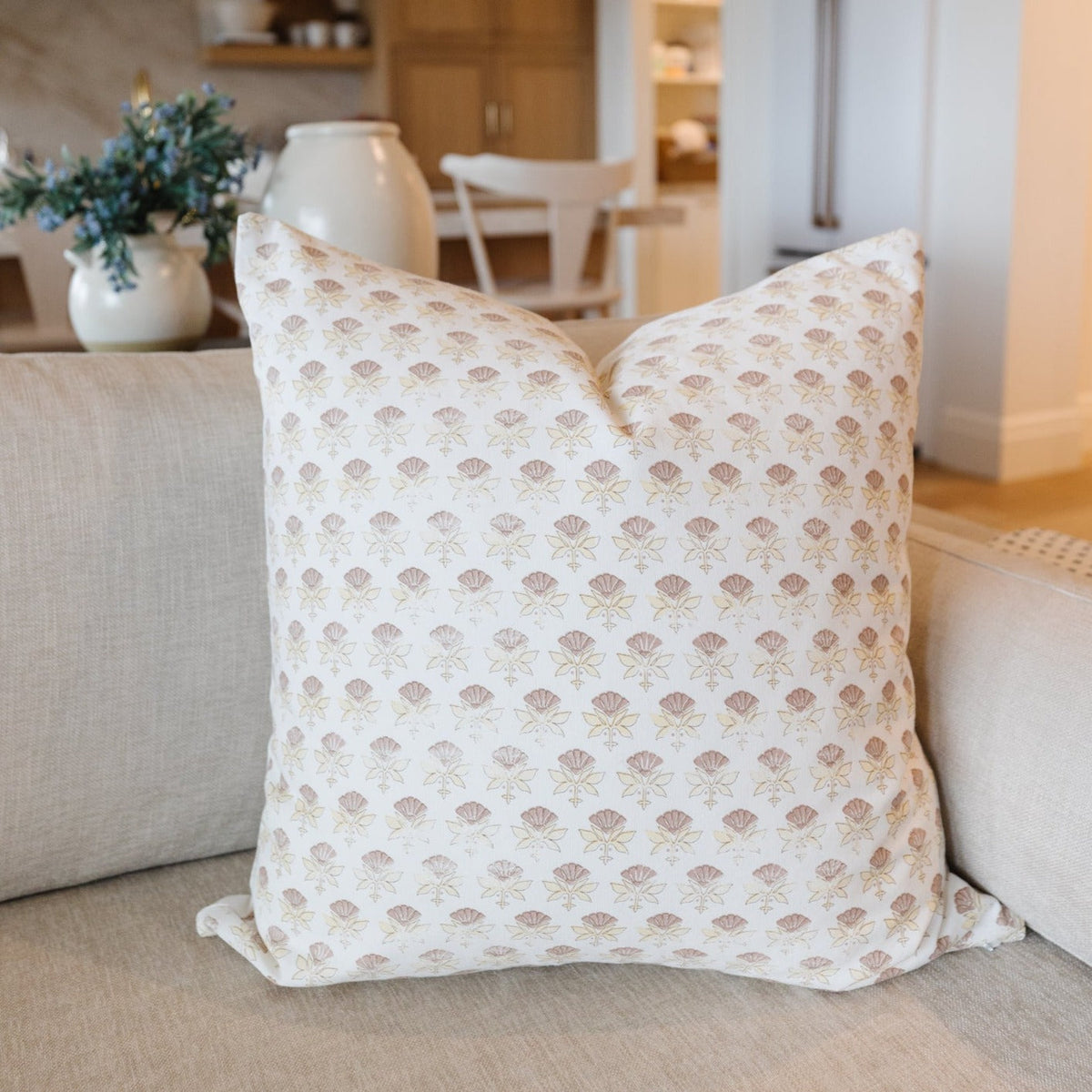 Decorative Pillow Cover Set, Fleur White Floral 18" 22" 24", Machine-Washable Care for Bedroom Styling and Living Room Decor, 3 Size Options image 11
