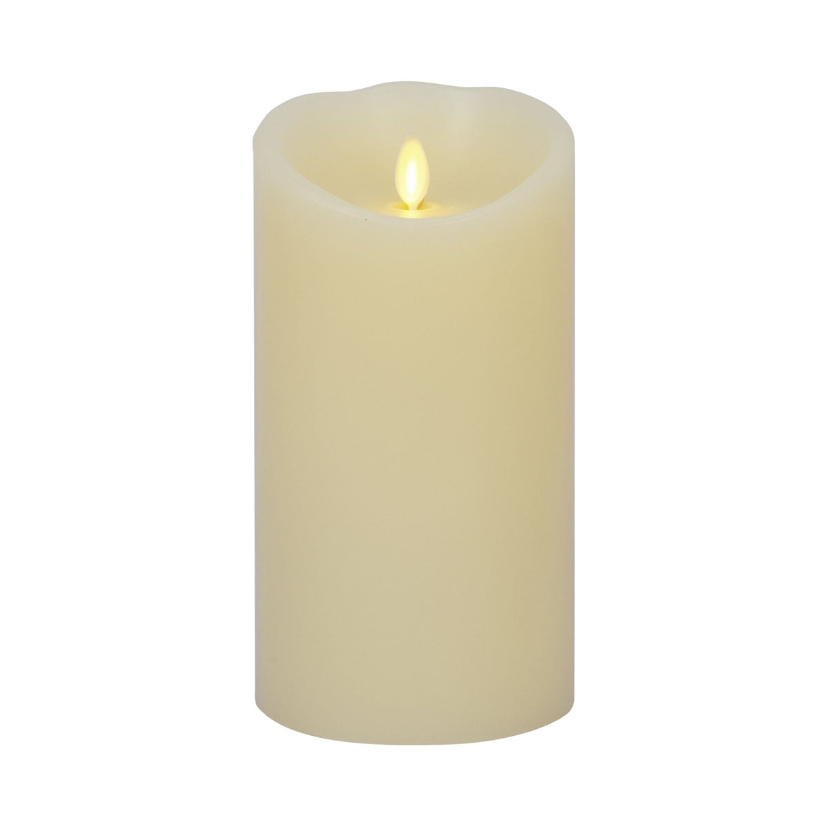 Flameless Candle, Ivory Pillar Scallop Top 4" Width for Bedrooms, Living Rooms and Everyday Candlelight Ambience, 3 Size Options image 11