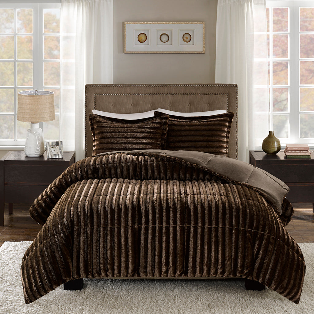Bed Comforter, Duke Faux Fur Mini Set, Machine-Washable Care, Hypoallergenic Comfort for Everyday Bedding and Comfortable Sleep image 11