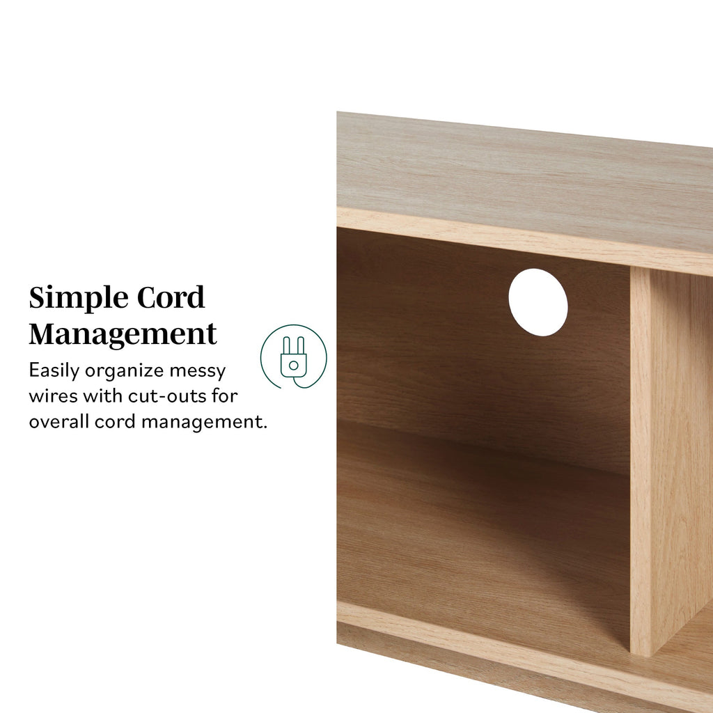 TV Stand, Reema Arundo Scandinavian Reeded for Television Displays, Consoles and Organized Living Spaces, 2 Sizes and 2 Colors image 11