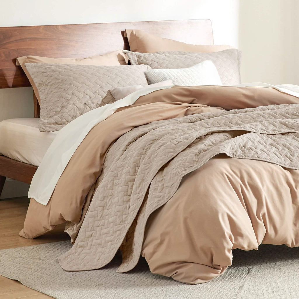 Cozy Throw Blanket, Basket weave Quilt Set, Lightweight Design for Living Rooms, Bedrooms and Everyday Lounging, 6 Sizes and 17 Colors image 11