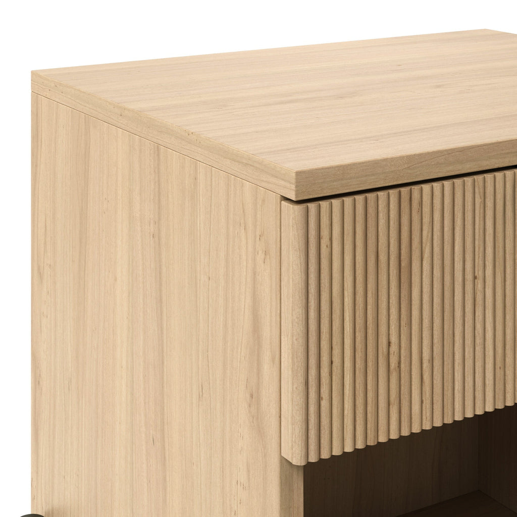 Nightstand, Paris Modern Scandinavian Reeded for Bedside Storage, Bedroom Organization and Guest Rooms, 2 Sizes and 3 Colors image 11