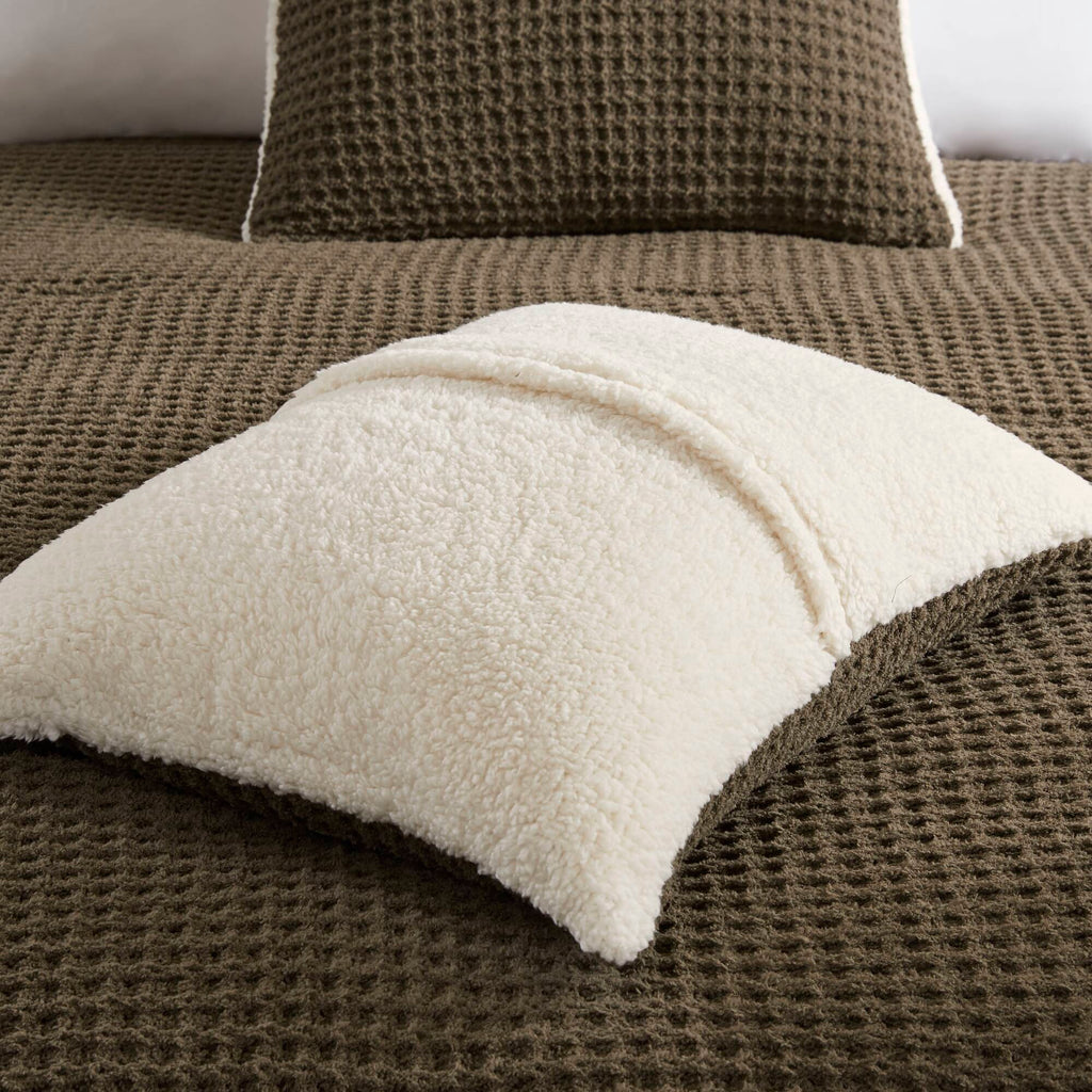 Bed Comforter, Riordan Waffle Knit Chenille Set, Machine-Washable Care for Everyday Bedding and Comfortable Sleep, 3 Sizes and 4 Colors image 11
