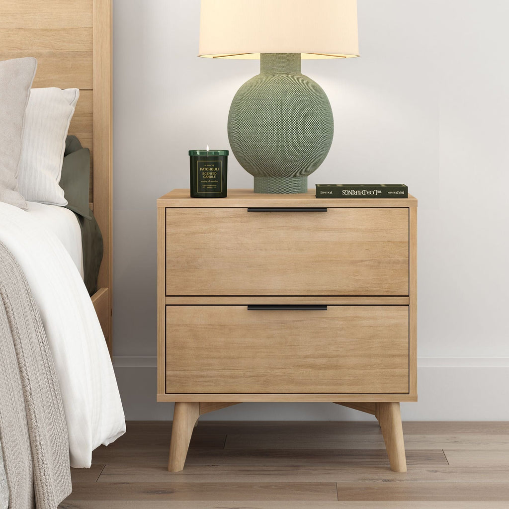 Nightstand, Haven 2 Drawer for Bedrooms, Bedside Essentials and Everyday Storage, 4 Color Options image 11