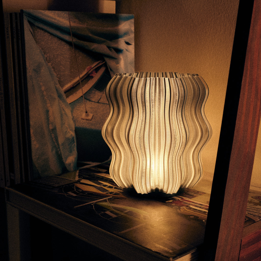 Home Lighting, Mini Wavy Lamp for Desks, Side Tables and Warm Room Lighting, 7 Color Options image 11
