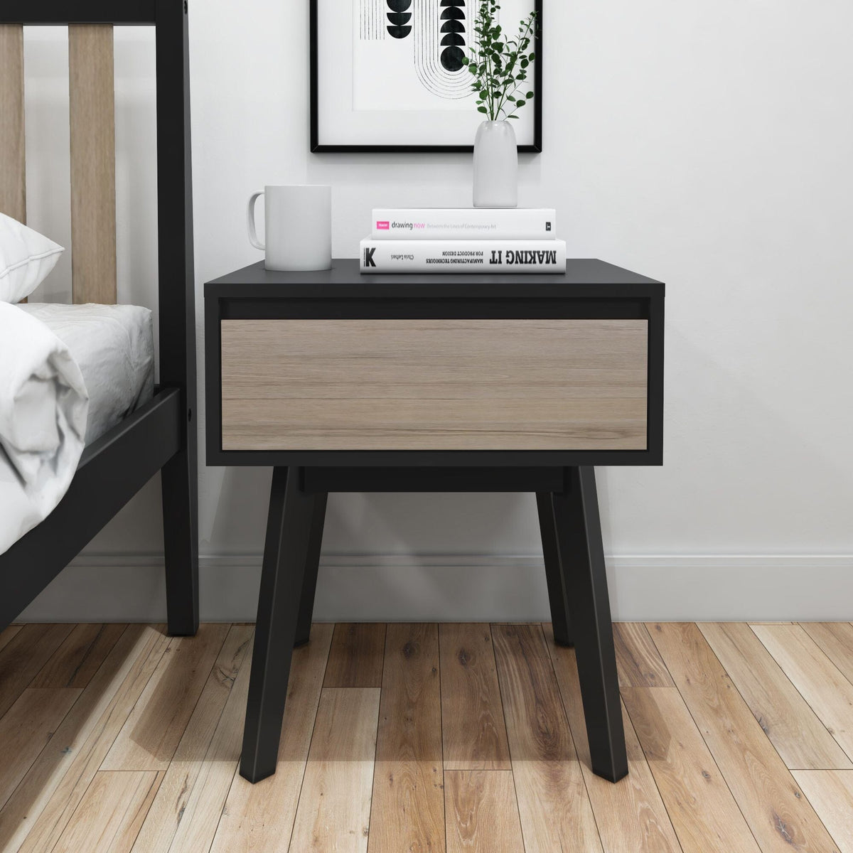 Nightstand, Modern, Solid Wood Construction for Bedside Storage, Bedroom Organization and Guest Rooms, 6 Color Options image 11