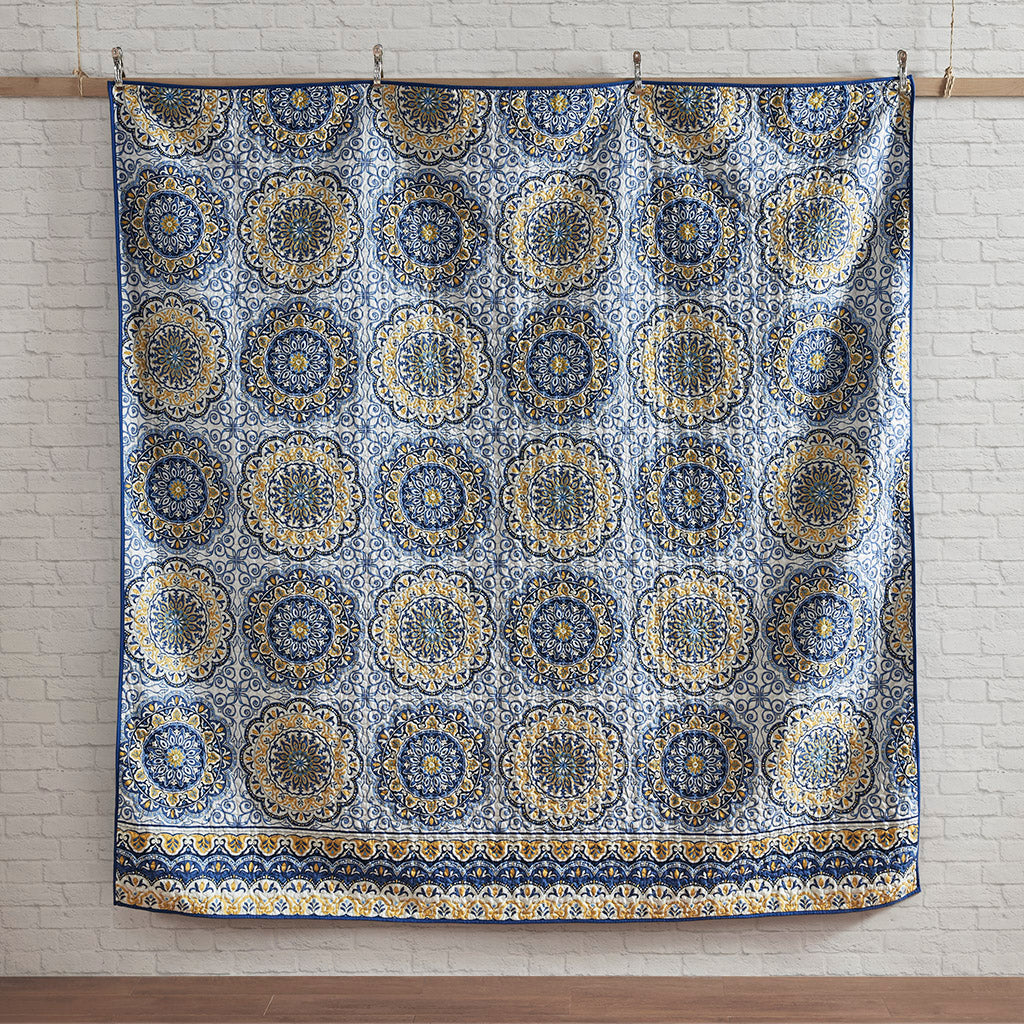 Cozy Throw Blanket, Tangiers 6 Piece Reversible Quilt Set, Machine-Washable Care for Sofas, Beds and Relaxing at Home, 2 Sizes and 2 Colors image 11
