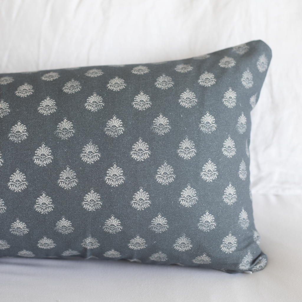 Decorative Pillow Cover, Clay Vintage in Blue Lumbar 12x20" 12x40", Lightweight Design for Sofas, Beds and Living Room Accents image 11