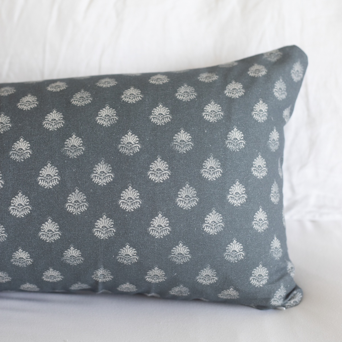 Decorative Pillow Cover, Clay Vintage in Blue Lumbar 12x20" 12x40", Lightweight Design for Sofas, Beds and Living Room Accents image 11