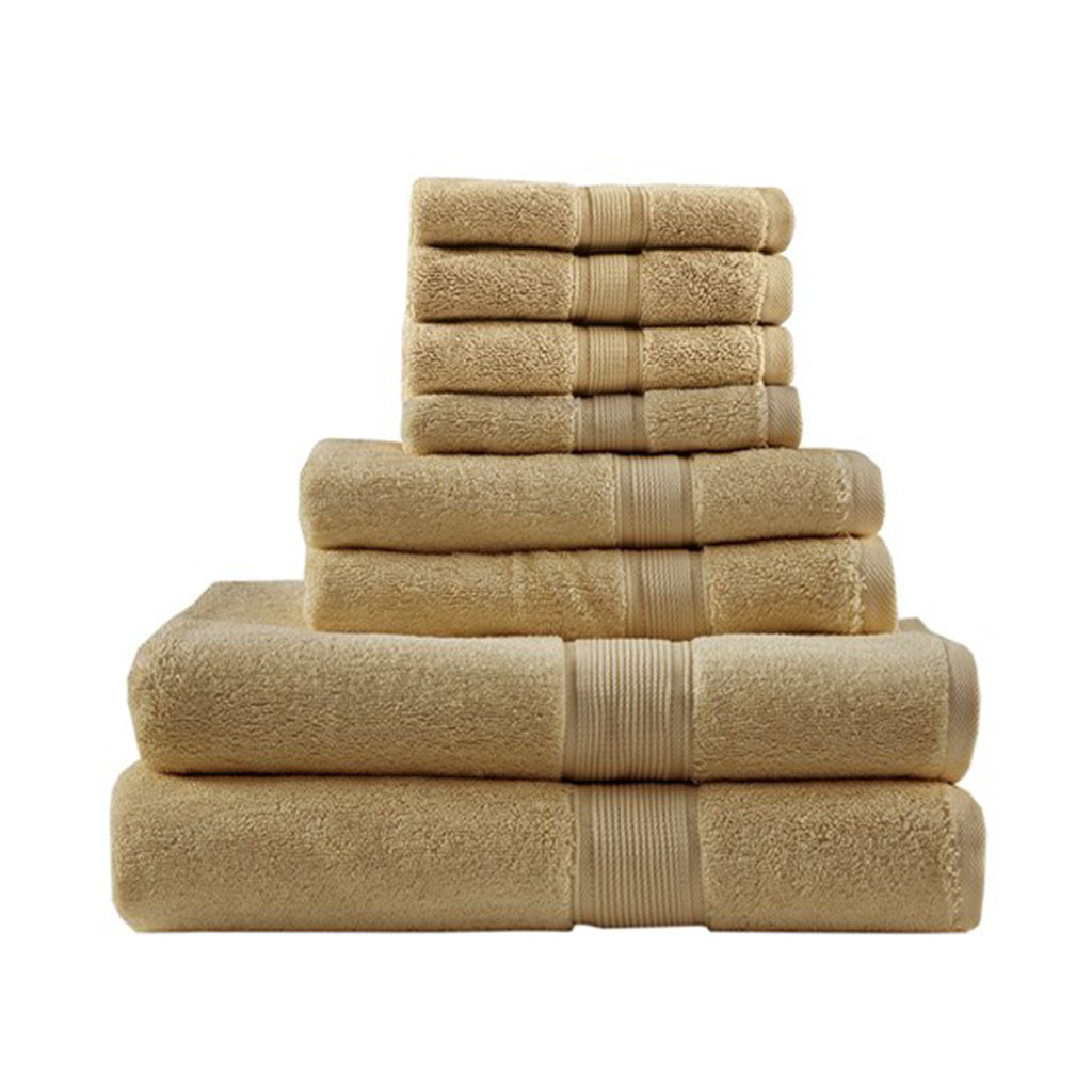 Bath Linen, 800GSM Premium Long Staple Cotton 8 Piece, Machine-Washable Care for Home Bathrooms and Everyday Care, 26 Color Options image 11