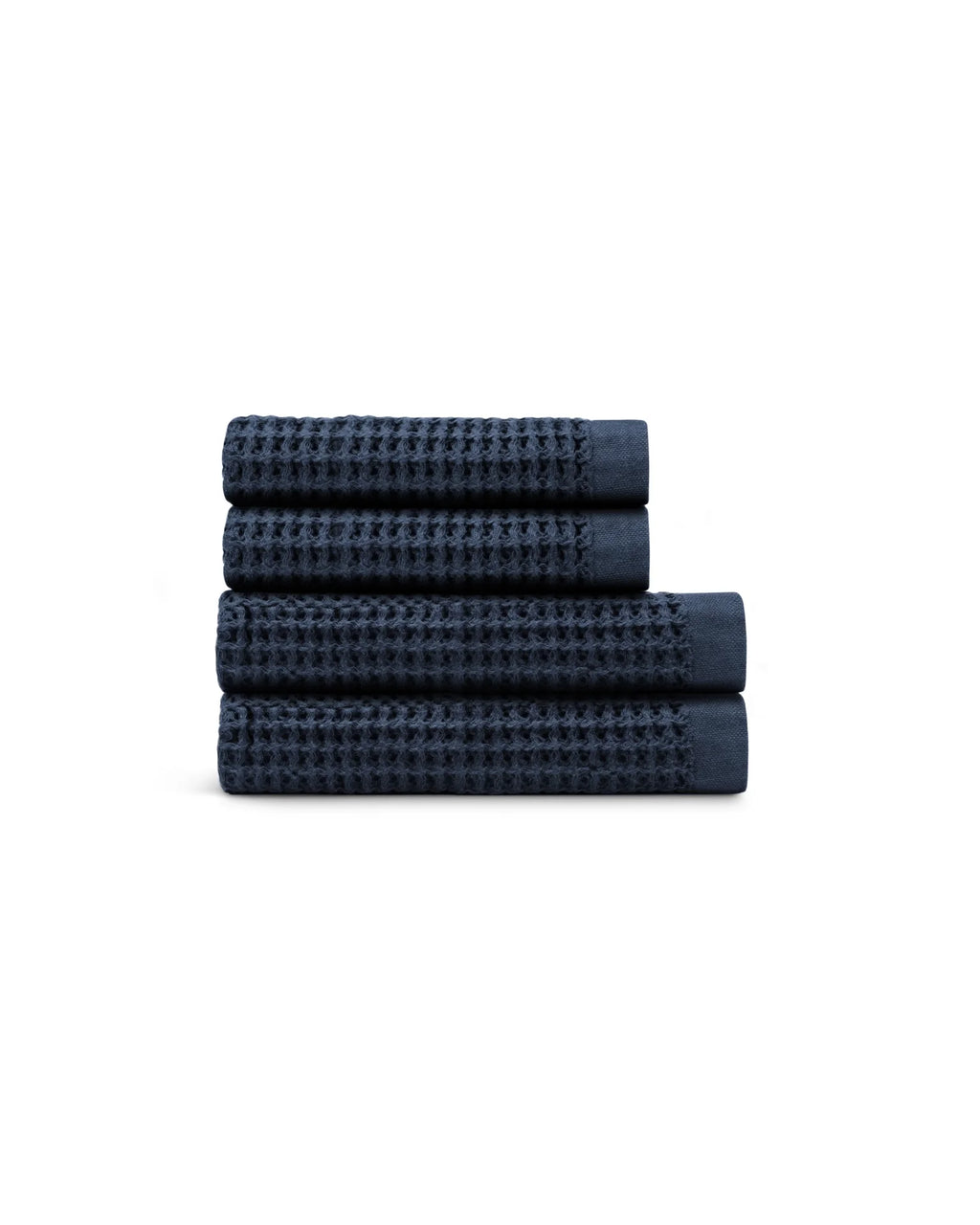 Bath Towel Set, Supima Waffle 4pc Bundle for Home Bathrooms and Everyday Care, 13 Color Options image 11