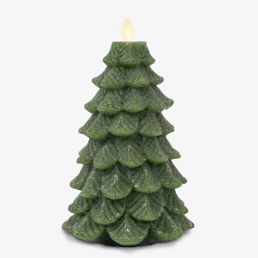 Flameless Candle, Chalky Green Tree for Bedrooms, Living Rooms and Everyday Candlelight Ambience, 2 Size Options image 11