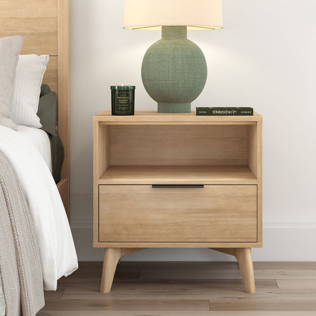 Nightstand, Haven with Shelf for Bedrooms, Bedside Essentials and Everyday Storage, 4 Color Options image 11
