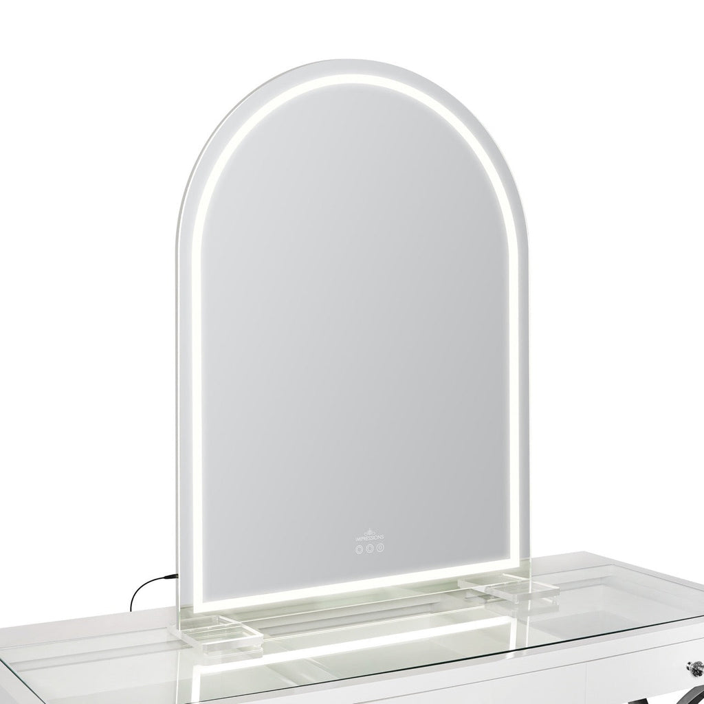 Vanity Mirror, Stage Lite Arch XL, Lightweight Design for Dressing Tables, Makeup Routines and Bedroom Vanities, 2 Style Options image 11