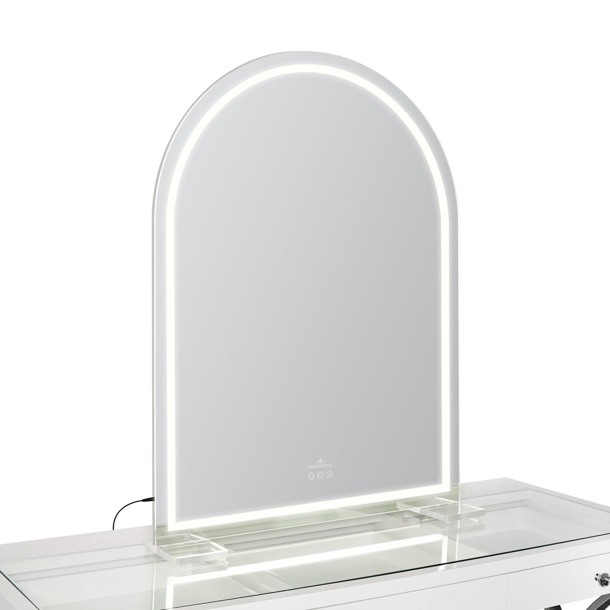 Vanity Mirror, Stage Lite Arch XL, Lightweight Design for Dressing Tables, Makeup Routines and Bedroom Vanities, 2 Style Options image 11