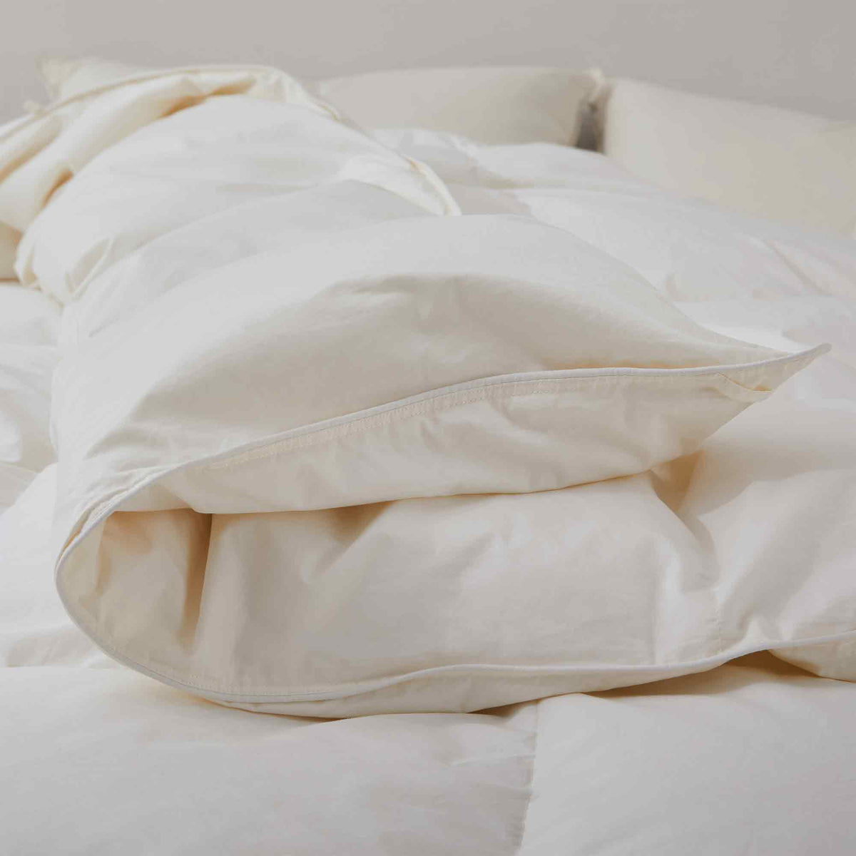 Down Comforter, Organic Cotton, Lightweight Design for Everyday Bedding and Comfortable Sleep, 4 Size Options image 11