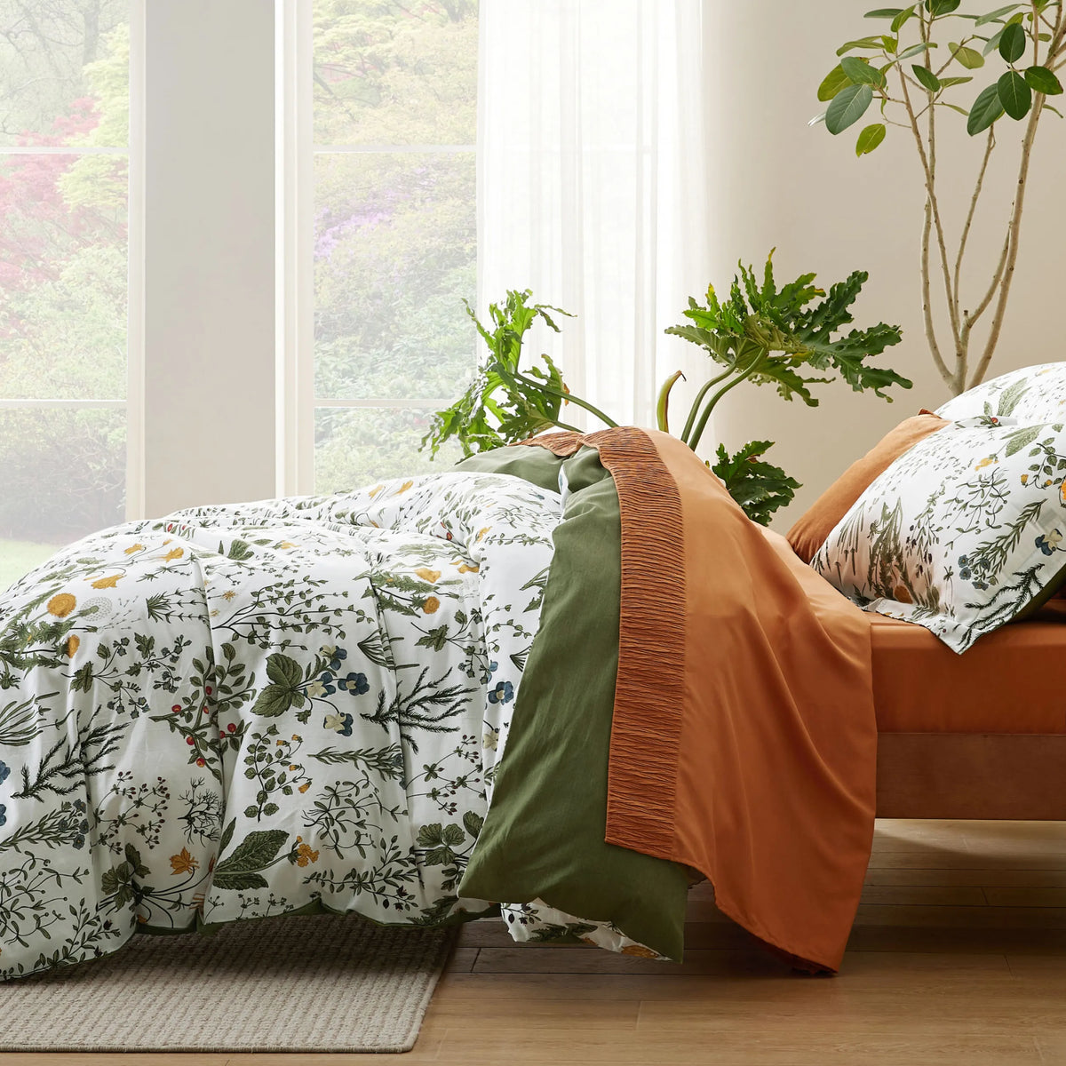 Duvet Cover Set, 100% Cotton Patterned, Breathable Construction for Bedroom Bedding Refresh and Everyday Comfort, 4 Sizes and 9 Colors image 11