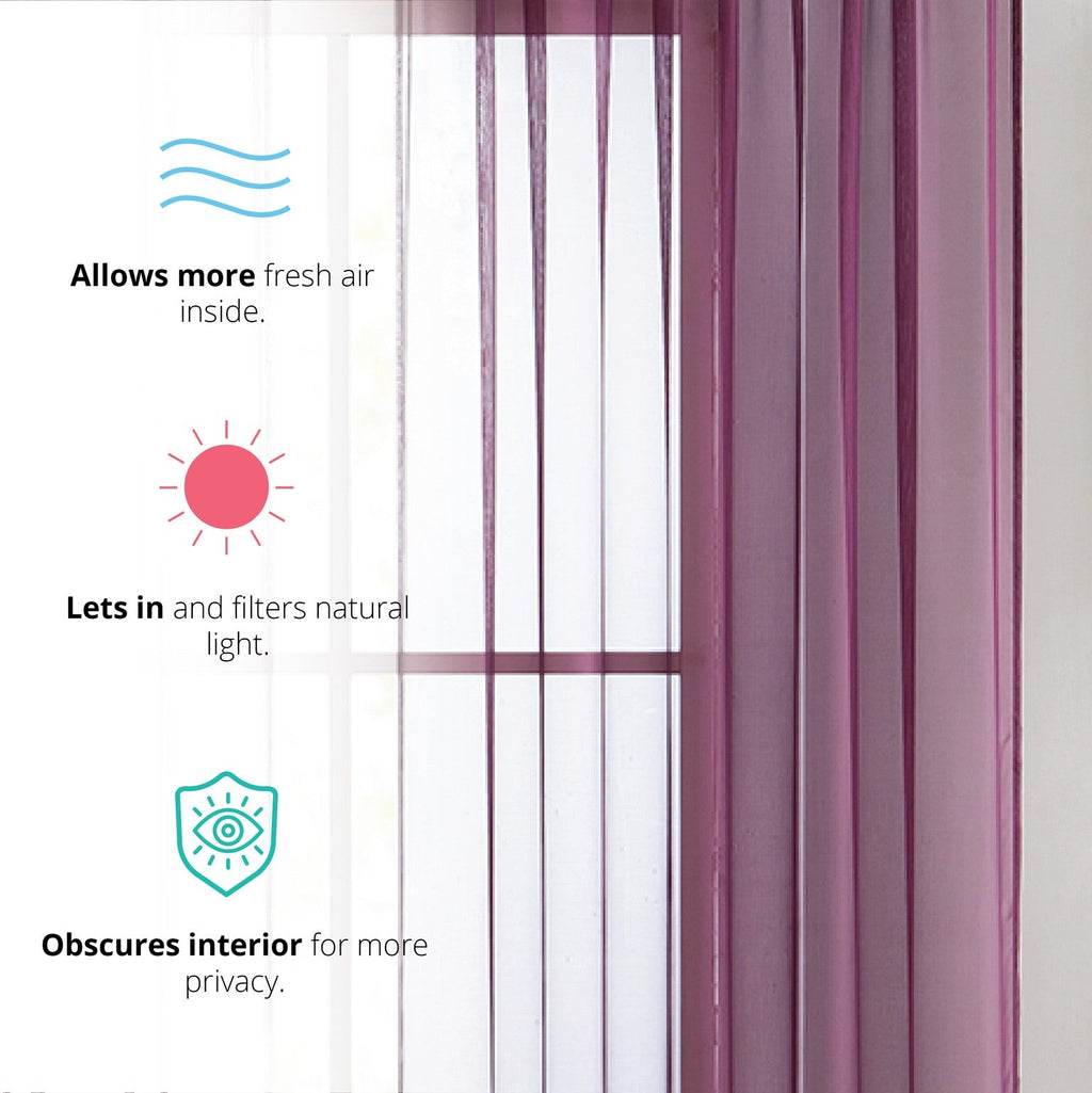 Window Curtain, Lucento Sheer Voile Rod Pocket Panels for Windows, Room Styling and Everyday Privacy, 11 Sizes and 16 Colors image 11