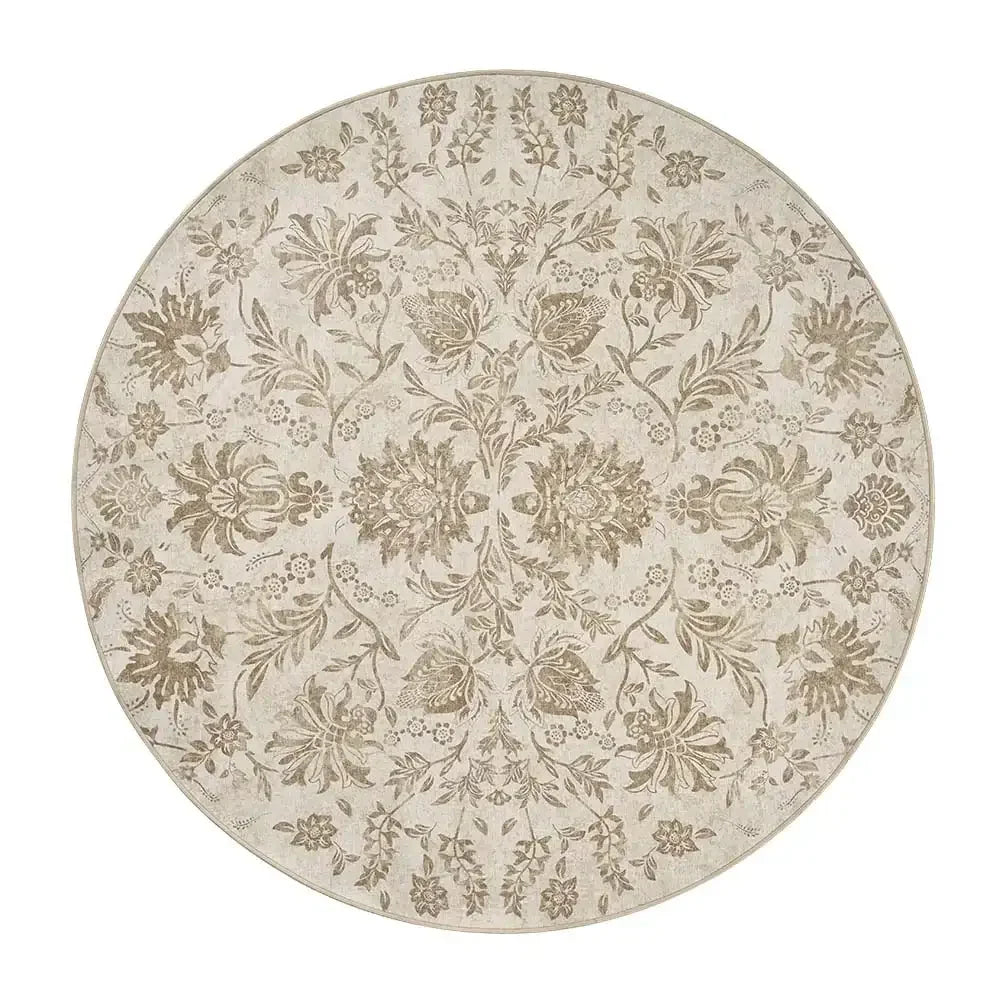 Area Rug, Vintage Distressed Large Floral Scrollwork, Lightweight Design, Non-Slip Design for Hallways, Dining Spaces and Home Decor image 11