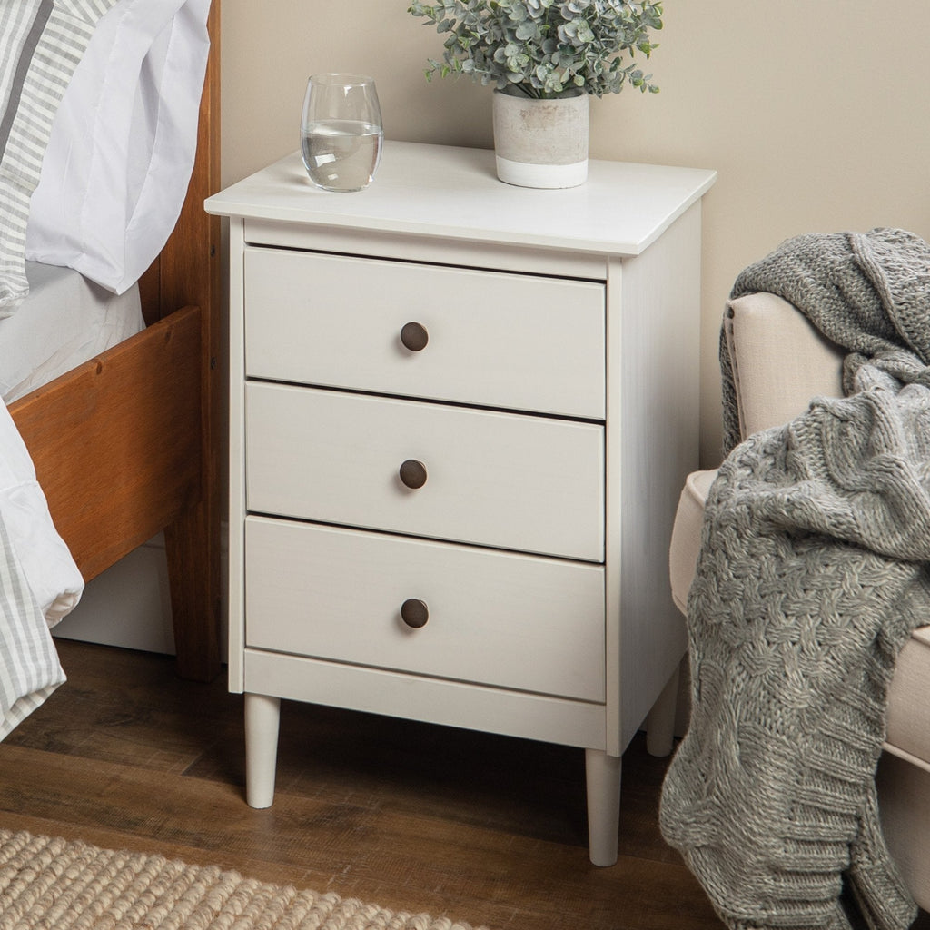 Nightstand, Spencer Solid Transitional Wood for Bedrooms, Bedside Essentials and Everyday Storage, 2 Size Options image 11