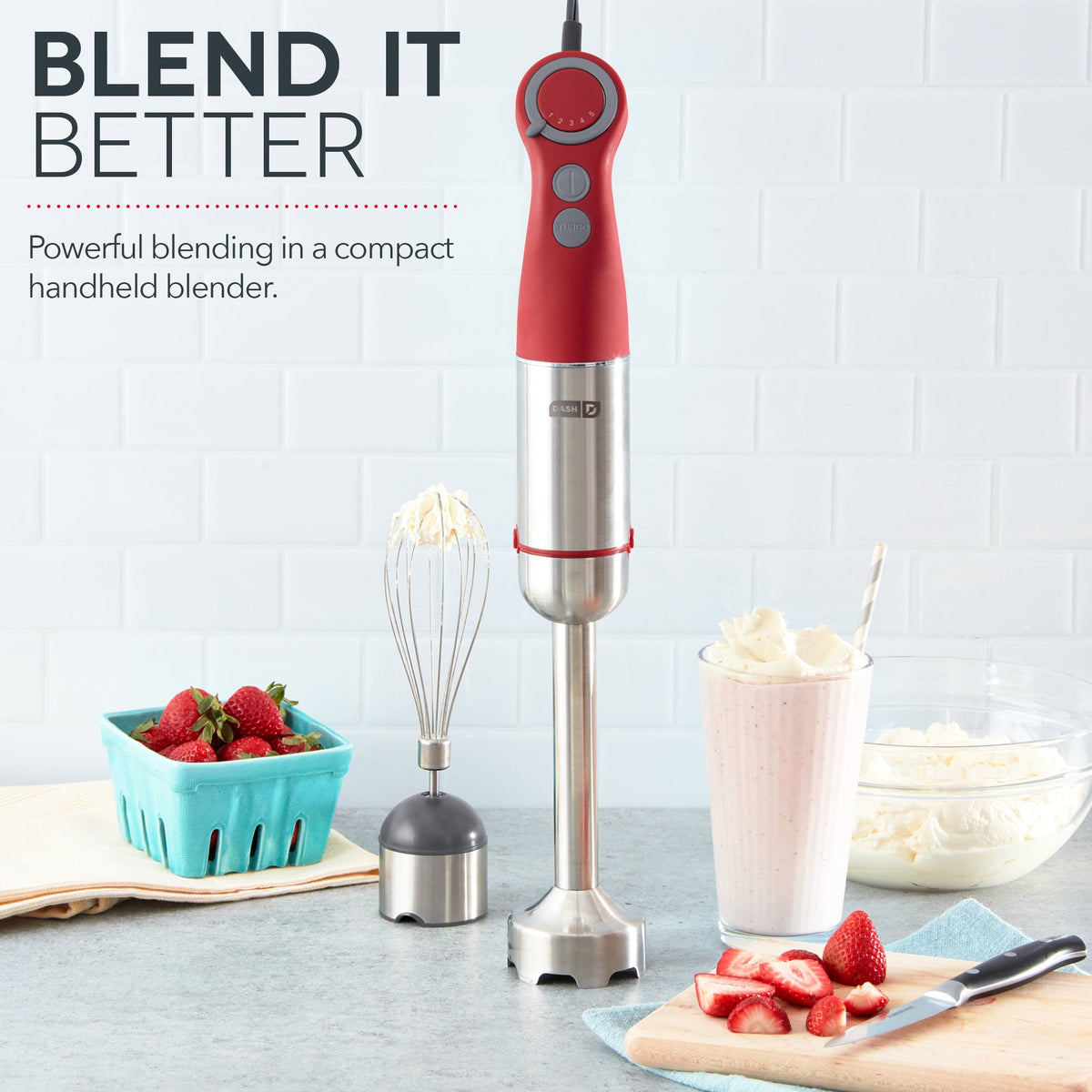 Kitchen Blender Accessory, Chef Series Hand, Stainless Steel Construction for Smoothies, Sauces and Everyday Food Prep, 6 Color Options image 12