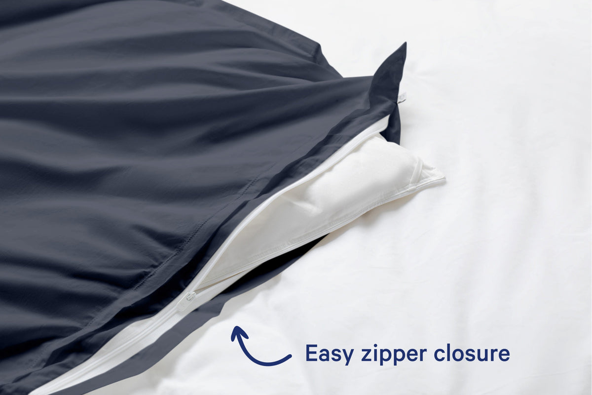 Duvet Cover, Percale for Bedroom Layering, Comforter Covers and Everyday Bedding, 3 Sizes and 6 Colors image 12