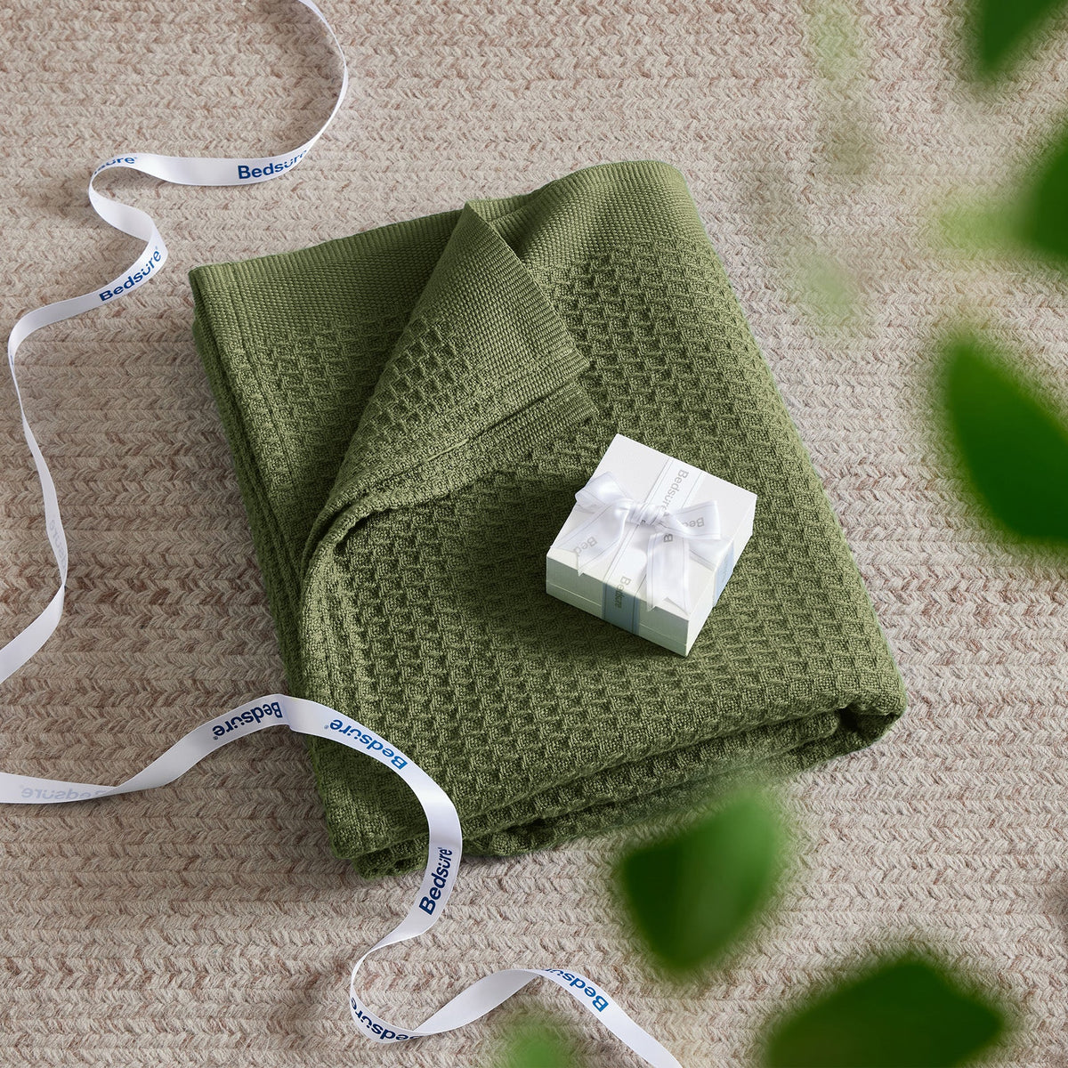 Cozy Throw Blanket, Cotton Waffle Weave, Lightweight Design, Breathable Construction for Living Rooms, Bedrooms and Everyday Lounging image 12