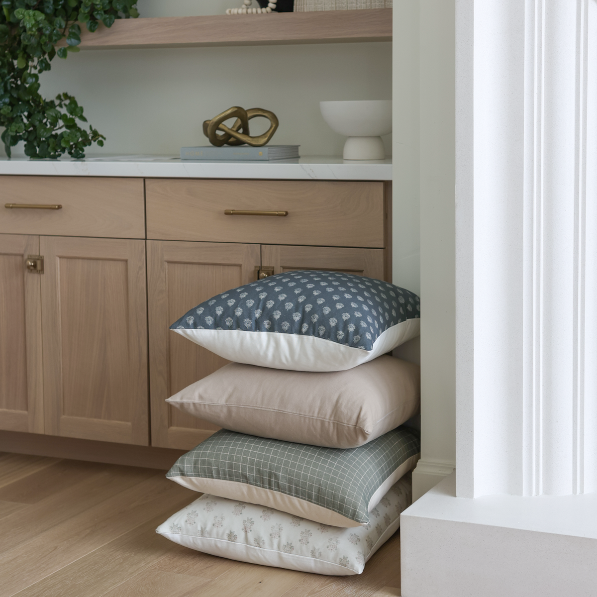 Decorative Pillow Cover, Clay Vintage in Blue 18" 22" 24", Lightweight Design for Bedroom Styling and Living Room Decor, 4 Size Options image 12