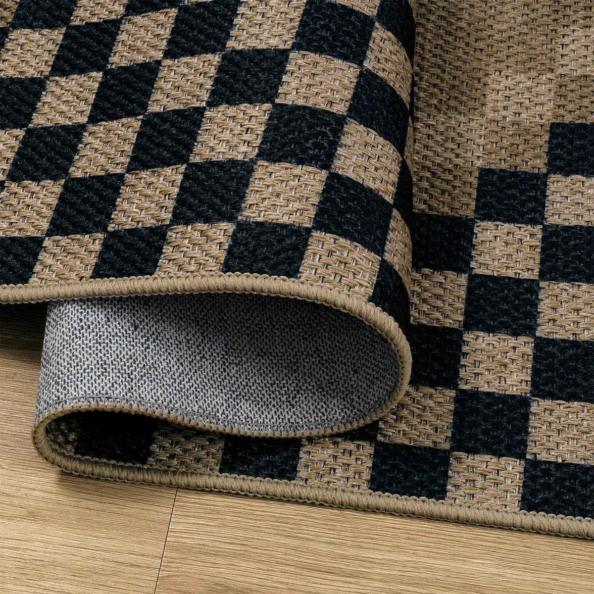 Area Rug, Lunette Washable Tribal Soft Easy Jute Black, Stain-Resistant Finish for Living Rooms, Bedrooms and Entryways, 3 Size Options image 12