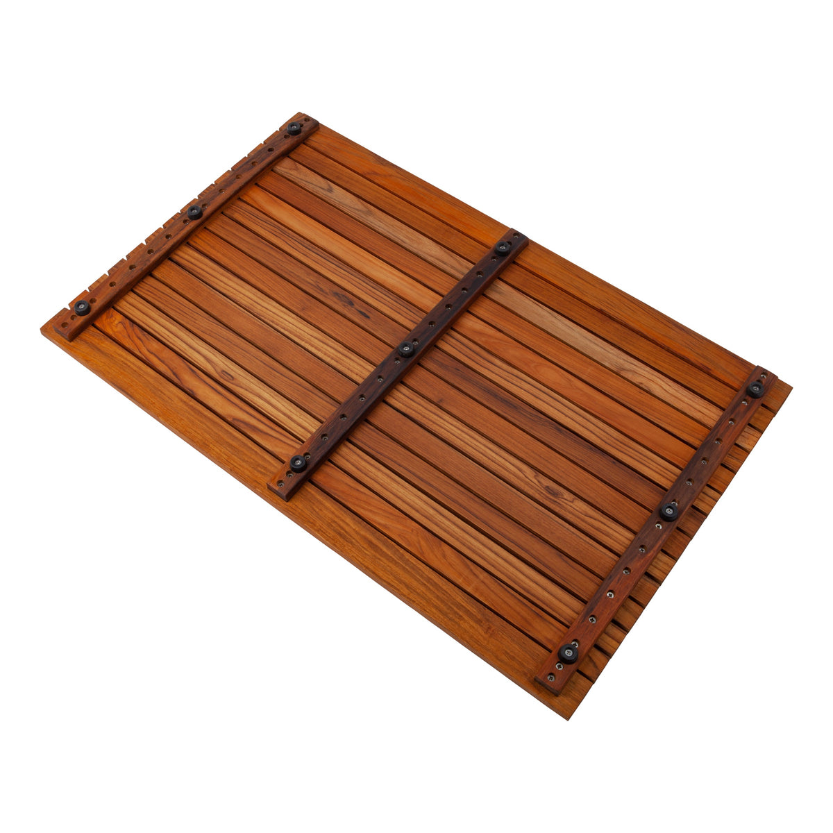 Teak Shower Mat, Durango Oiled with Wide End Slat 31.4″ x 19.6″, Lightweight Design for Indoor or Outdoor Showers, Bathrooms and Spa Areas image 12