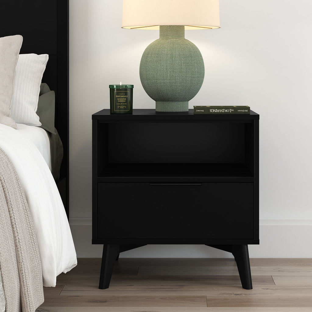 Nightstand, Haven with Shelf for Bedrooms, Bedside Essentials and Everyday Storage, 4 Color Options image 12