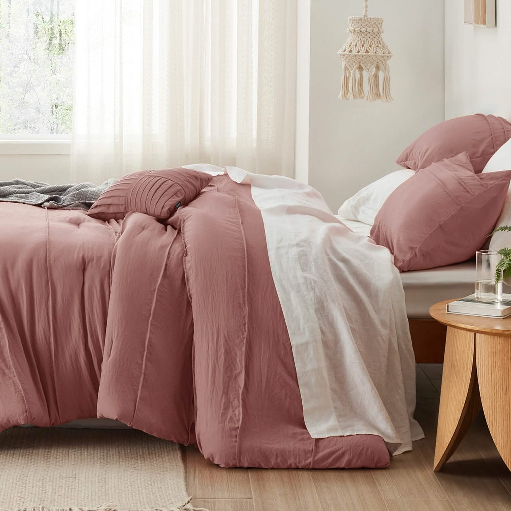 Bed Comforter, Pinch Pleat Set for Year-Round Bedroom Comfort and Restful Sleep, 5 Sizes and 19 Colors image 12