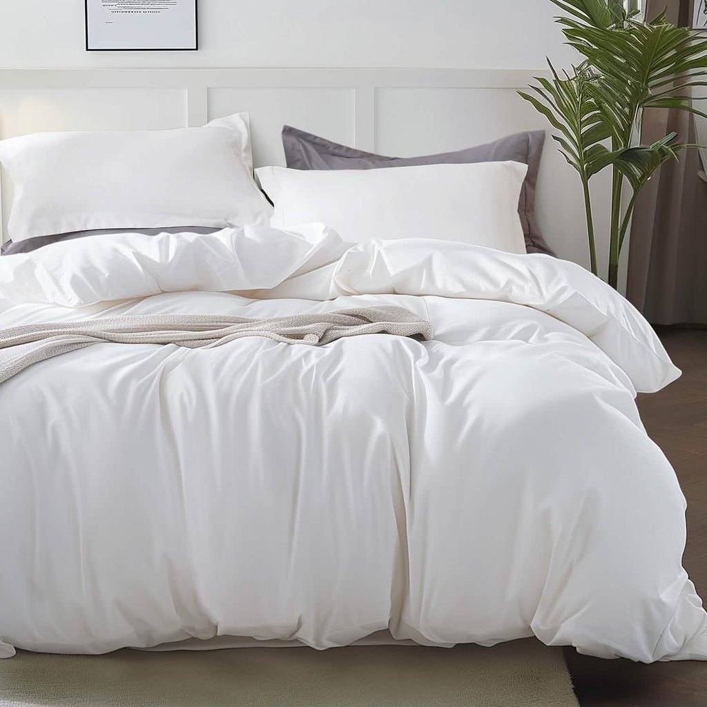 Duvet Cover Set, Brushed Microfiber for Guest Rooms and Everyday Bedroom Styling, 9 Sizes and 36 Colors image 12