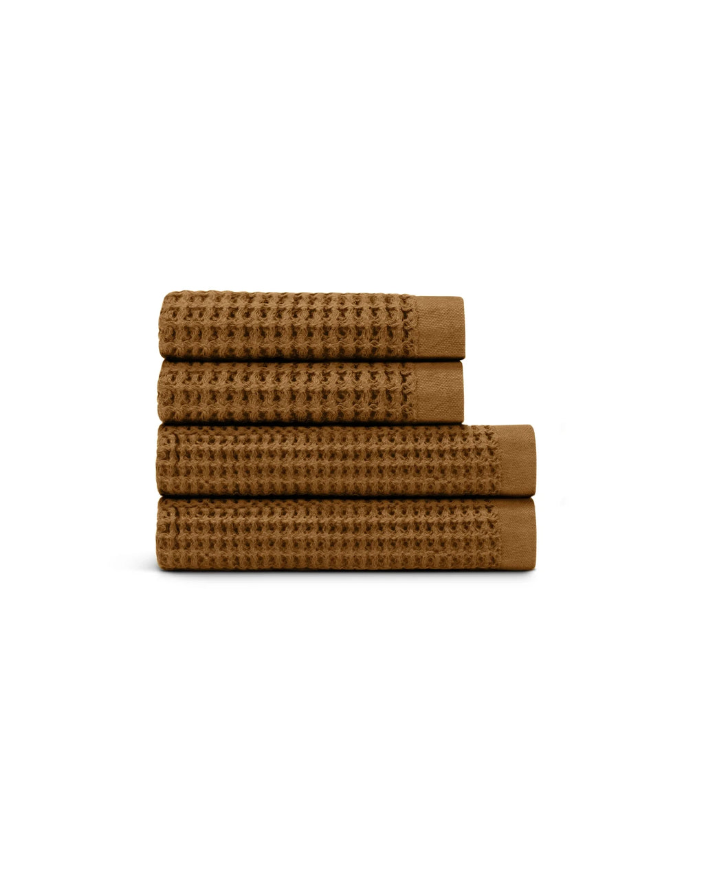 Bath Towel Set, Supima Waffle 4pc Bundle for Home Bathrooms and Everyday Care, 13 Color Options image 12