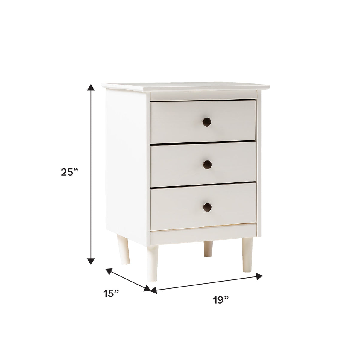 Nightstand, Spencer Solid Transitional Wood for Bedrooms, Bedside Essentials and Everyday Storage, 2 Size Options image 12