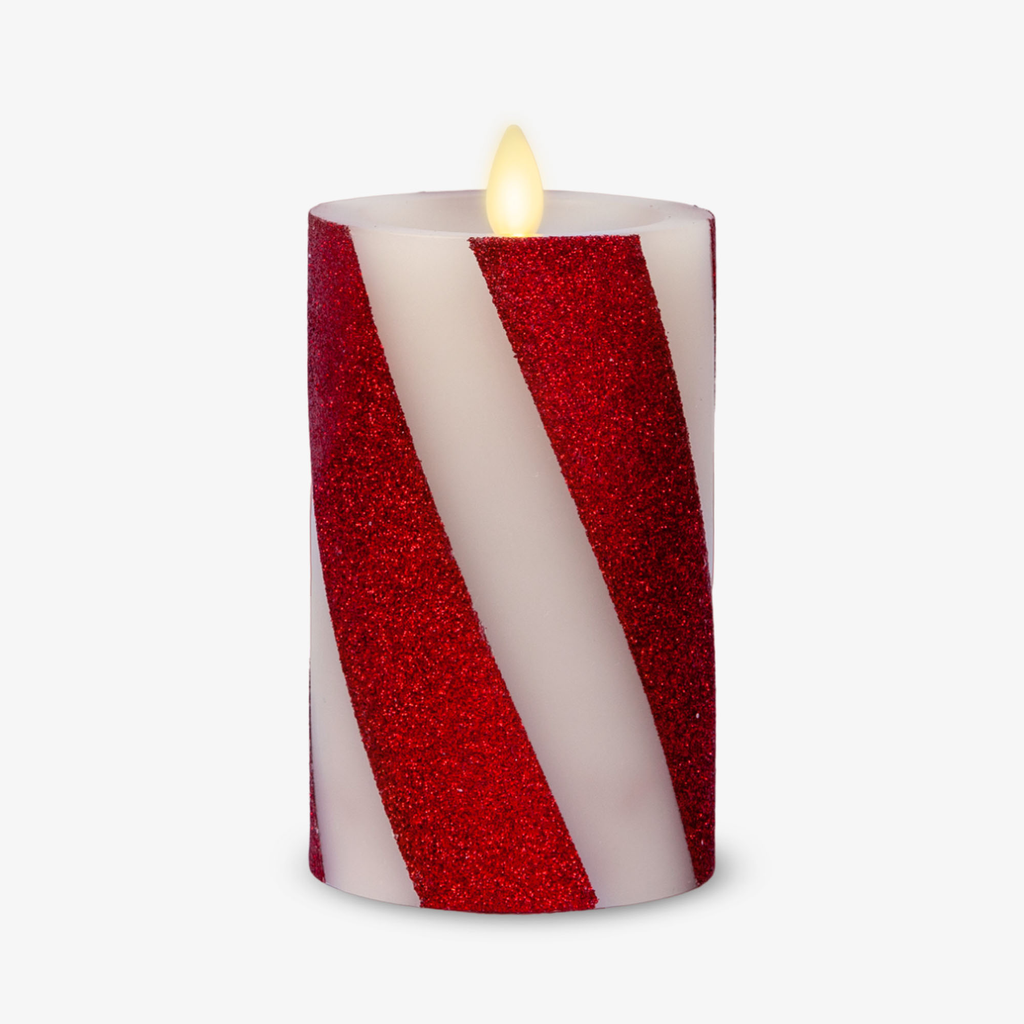 Home Fragrance, Red Candy Cane Wide Glitter Stripe White for Entryways, Bedrooms and Everyday Home Ambience, 3 Size Options image 12