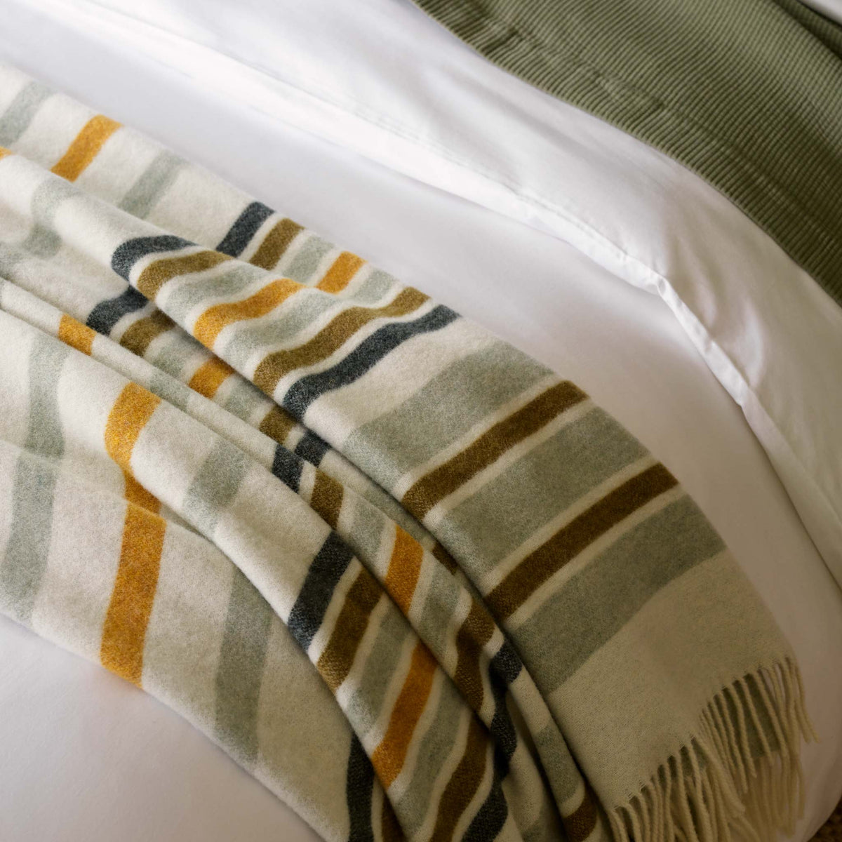 Cozy Throw Blanket, Striped Lambswool for Sofas, Beds and Relaxing at Home, 5 Color Options image 12