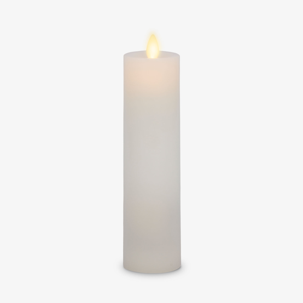 Flameless Candle, White Slim Pillar Recessed Top for Mantels, Entryways and Holiday Displays, 3 Size Options image 12