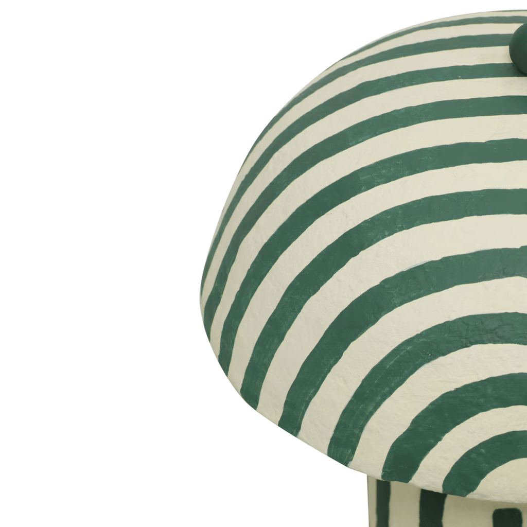 Portable Table Lamp, Lennox Striped Papier Mache for Bedrooms, Living Rooms and Reading Corners, 3 Color Options image 12